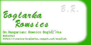 boglarka romsics business card